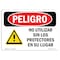 Signmission OSHA Danger, Do Not Operate W/O Guards Spanish, 10in X 7in Rigid Plastic, OS-DS-P-710-LS-1160 OS-DS-P-710-LS-1160 - alternate 1
